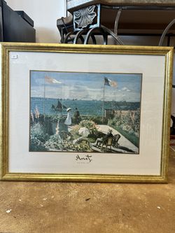 Monet Garden at Sainte-Adresse Framed Art