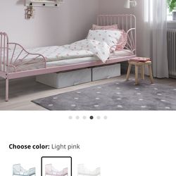 IKEA Twin bed frame Pink Minnen