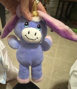 Purple unicorn bunny plush