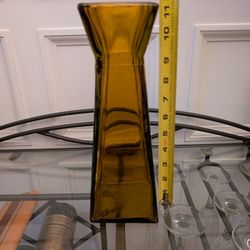 Amber Glass Vase 
