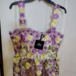 New Blouse Flowery Dressy Top Size 14