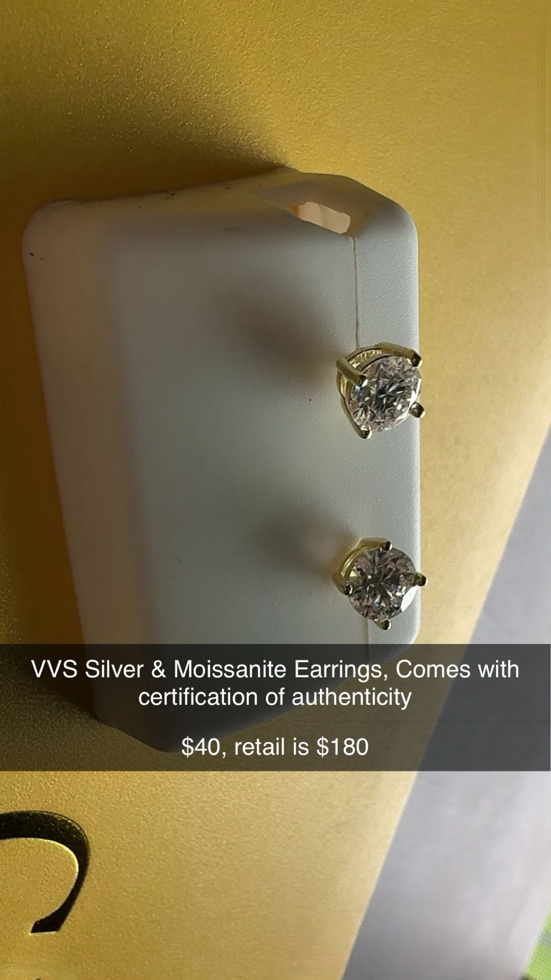 VVS Silver & Moissanite Earrings