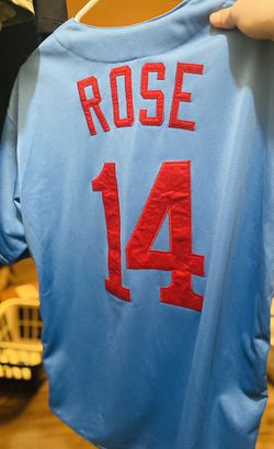 Pete Rose, Size Large (Men's) Blue Montreal Expos Throwback Jersey