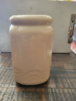 White Ceramic Storage Jar