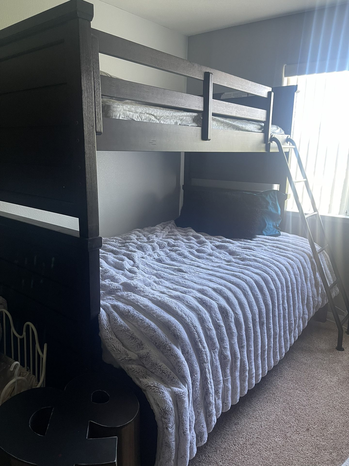 Real wood Twin Over full Bunk bed For sale!