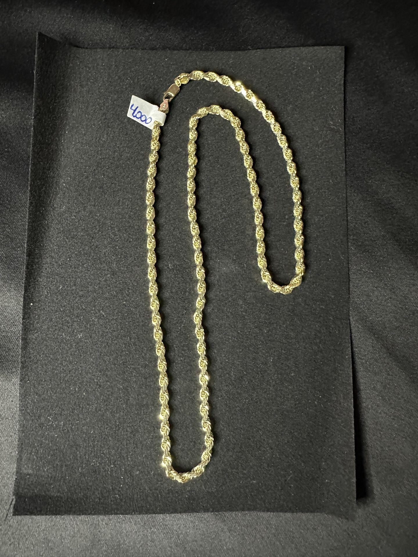10k Solid Gold Rope Chain