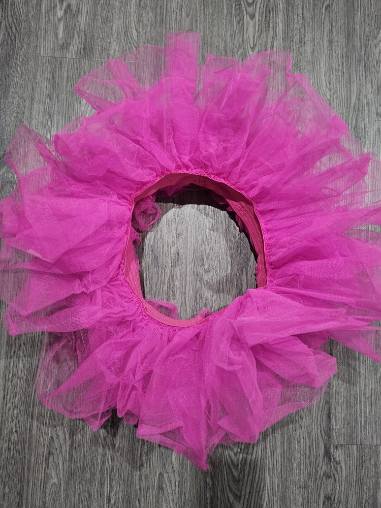 Adult Women's Leg Avenue Hot Pink Organza Layered Tulle Tutu Skirt Costume