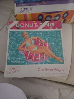 Inflatable Pink Donut Ring