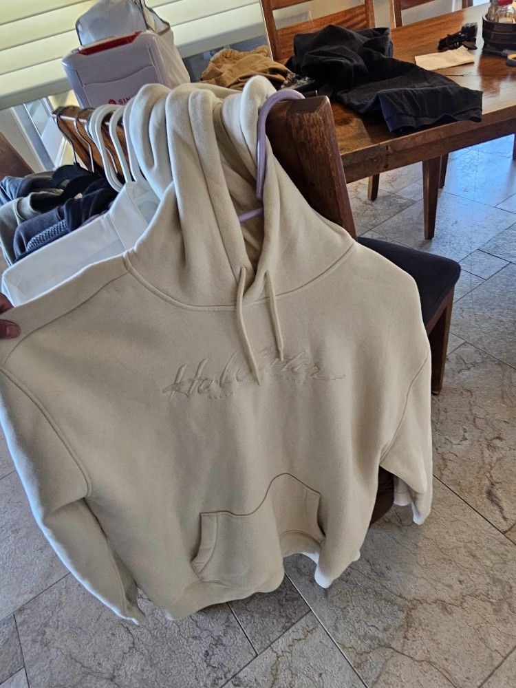 Hollister Label Hoodie Light Tan