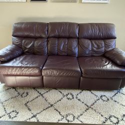 Leather Reclining Sofa