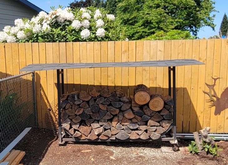 Firewood Holder/ Rack With Wood