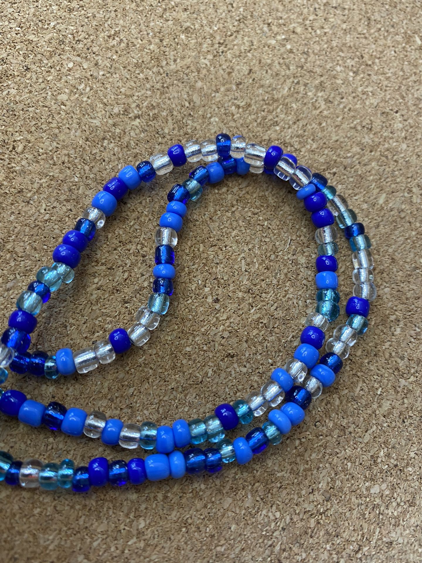 Beaded glasses holder CoBalt beautiful blues