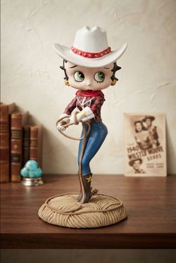 Vintage Danbury Mint Betty Boop "Cowgirl" Collector 7" Figurine