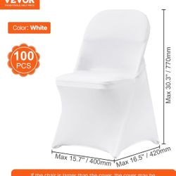 VEVOR Stretch Spandex Folding Chair Covers, Universal Chair Slipcover, Removable Washable Protective Covers for Wedding, 99 Pieces 