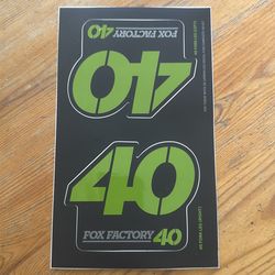 Fox 40 fork decal