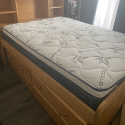 Solid Wood Storage Bed With 8 Drawers & USB Charging Must pick Up