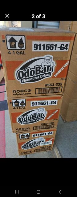 (12) OdoBan 1 gallon 'citrus' disinfectant bottles