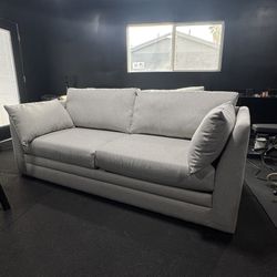 Gray  Living Spaces Loveseat Sofa Couch Twin Set Living Room