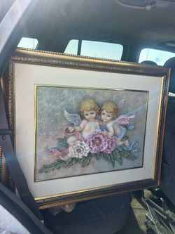 Vintage 3D Angel frame