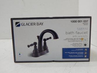 Glacier Bay Fairway 4 in. Centerset 2-Handle High-Arc Bathroom Faucet in Bronze