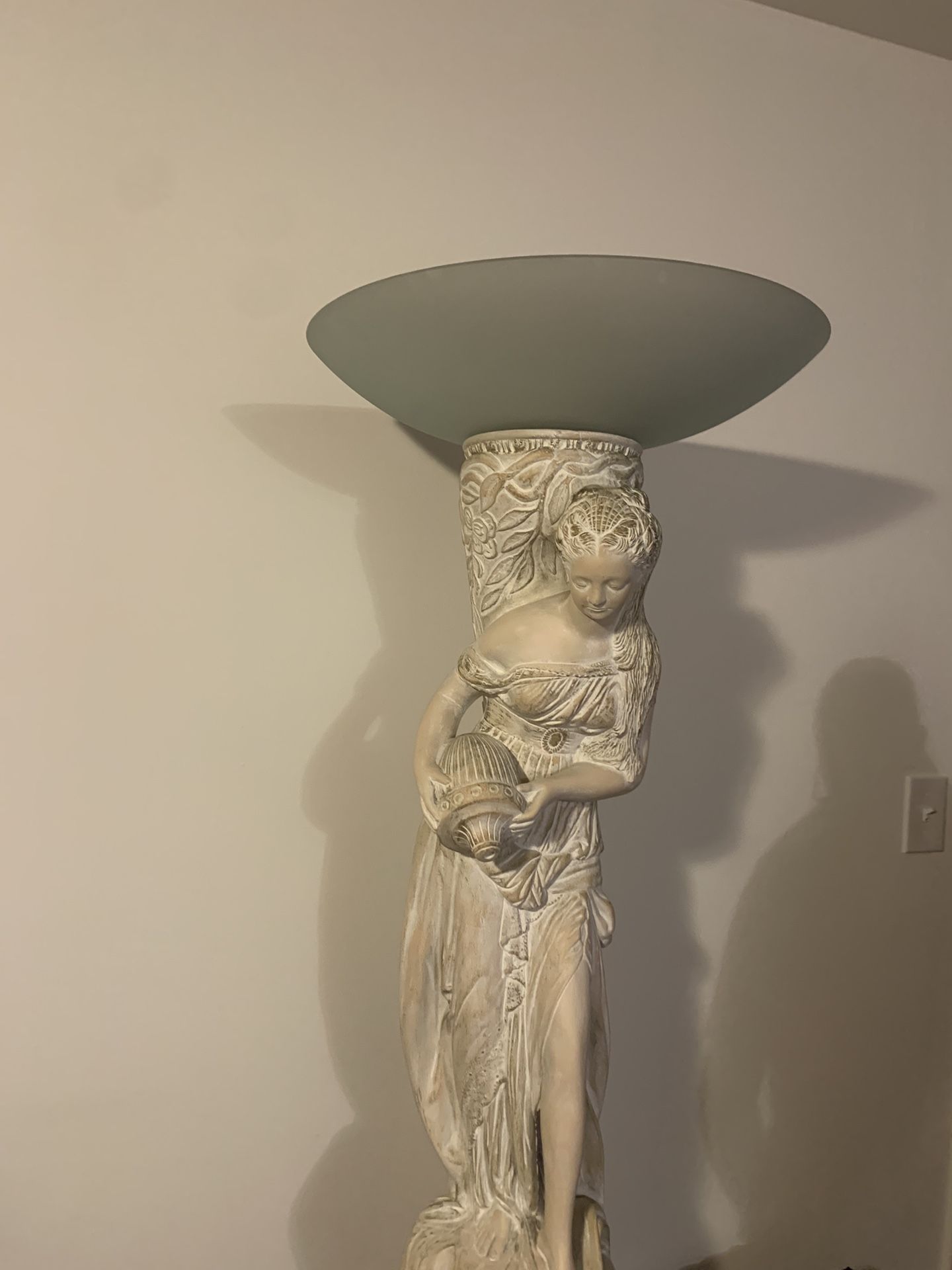 Greek Woman Statue Lamp
