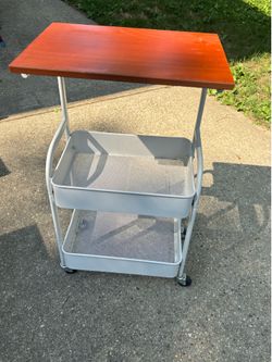 Rolling cart with tabletop