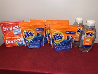 Tide/ Bounce Laundry Bundle (8 items)