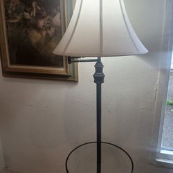 Floor Lamp with round glass table