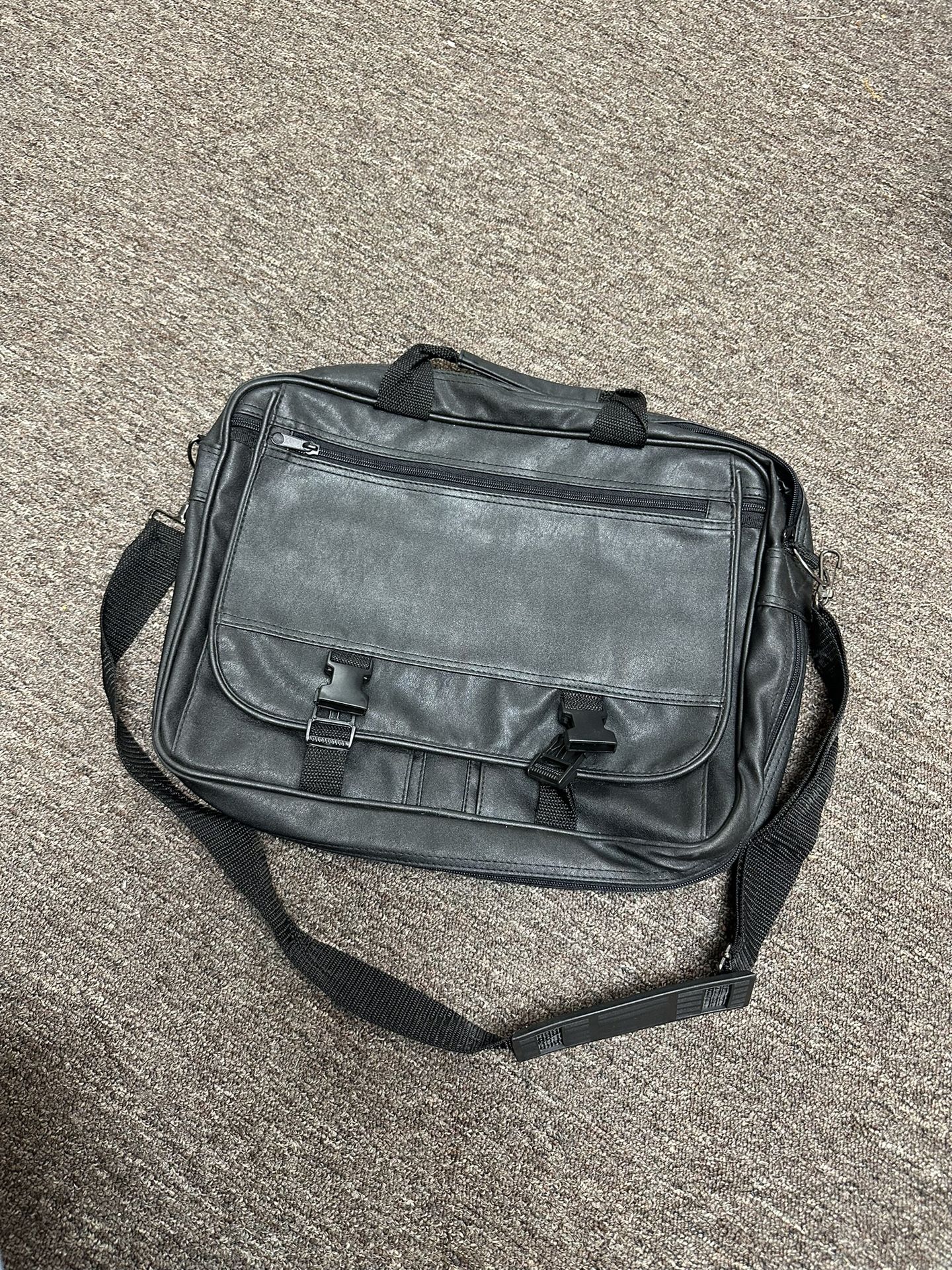 Black Leather Satchel Bag