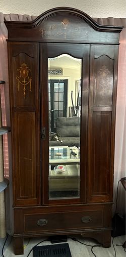 Beautiful vintage solid wood armoire
