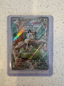 Pokémon TCG Phantasmal Flames Meowth 106/094 Illustration Rare R
