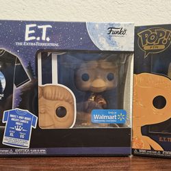 E.T EXTRATERRESTRIAL 
FUNKO EXCLUSIVE 
PLUS XL TSHIRT
FUNKO LARGE PIN