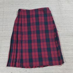 Vintage Women's Kilt Skirt Size 20 Red Wool MacGregor Rob Roy Tartan