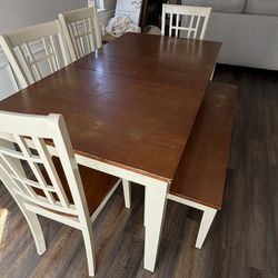 6 person Table w/ bench