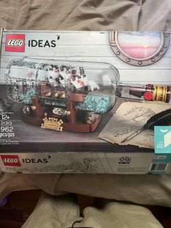 Lego ship in bottle