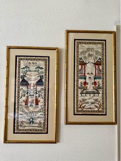 Vintage Asian Artwork Wall Decor
