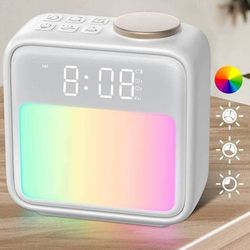 new Alarm Clock for Bedrooms Kids Teens Hatch Alarm Clock Wake up Light for Heavy Sleepers Adults Sleep Aid Dual Alarm Snooze 6 Alarm Sounds 10 Colors