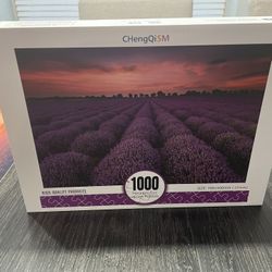 CHengQiSM 1000 Piece Puzzle for Adults Unique France Provence Lavender Field 