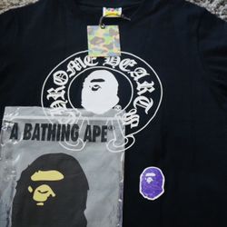 Black Bape X Chrome Hearts T-shirt