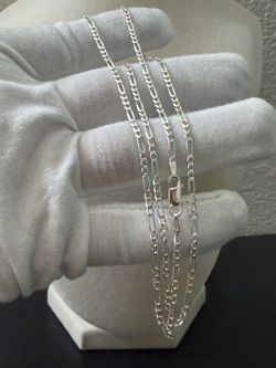 22 inch 2.5mm - 925 Sterling Silver Figaro Chain