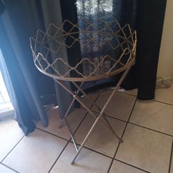 Side Table With Mirror Top.