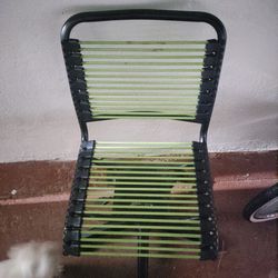 Bungue Cord Bkack Metal Chair