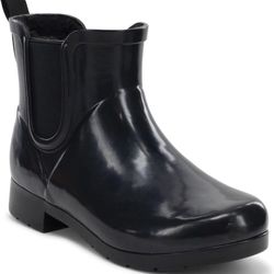 Women’s Waterproof Chelsea Bootie – Plush Lined, Slip-On Rain Ankle Boots