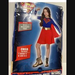 Halloween Costume, Super Girl  Dress, Size: Child Medium (7-8) Super Hero