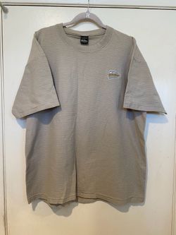 Vintage 90’s Quicksilver Ribbed Texture Embroidered Logo Single Stitch T Shirt Men Size : Large (Taking Offers - NOT $1)