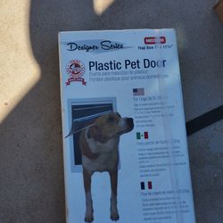 Medium sized doggy door.