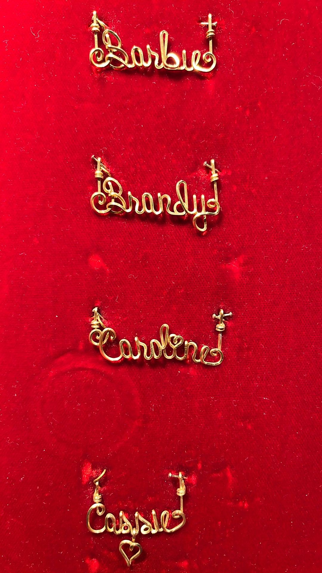 12k Gold Filled Customized Wire Name With Chain