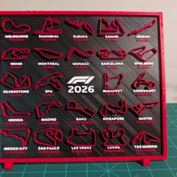 2026 F1 Race Calendar (3D Printed)