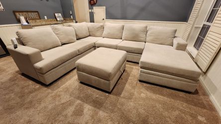 Large sectional sofa + ottoman