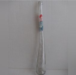 DIET PEPSI Vintage 18" Stretched Glass Clear Bottle - Collectible